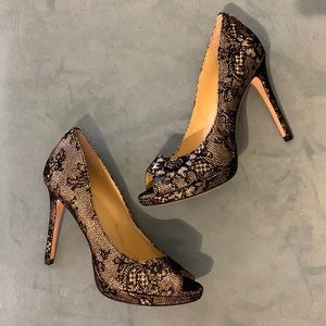 Never Worn Ivanka Trump Peep Toe Pumps
